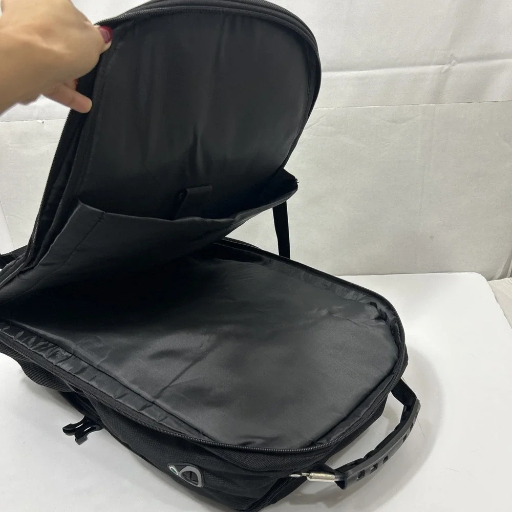 Tazbuzo 18.4x 13 Inch Black Red Travel Laptop Backpack Men's